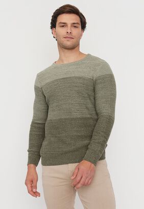 Sweater Hombre Degradado Verde Corona,hi-res