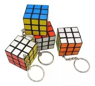 12 Llaveros Cubo Rubik Sopresa Cumpleaños,hi-res
