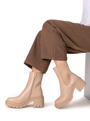 Botin Beige Casual Mujer Weide ZS22,hi-res