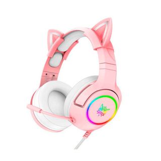 Audífono Gamer Onikuma K9 con orejas de gato Rosado,hi-res