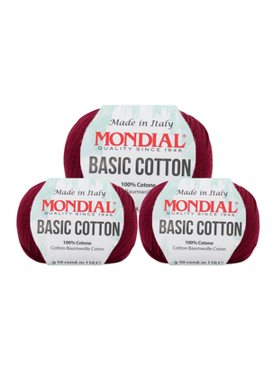 Basic Cotton 100% Algodón - Burdeo (pack 3 unid),hi-res