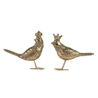 Set de dos esculturas decorativas de pájaros rey y reina,hi-res