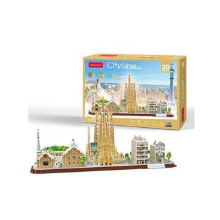 Juguete Puzzle 3D City Line Barcelona 186 Piezas 54x26x17cm,hi-res