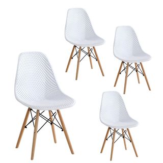 Kit 4 sillas modelo Eames diseño Smarthome color Blanco,hi-res