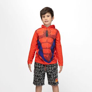 Polera Disfraz Niño Spiderman Rojo Marvel,hi-res