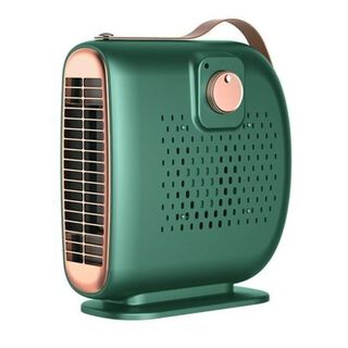 Mini Calentador Ventilador Eléctrico 2 Velocidades Hogar Verde,hi-res