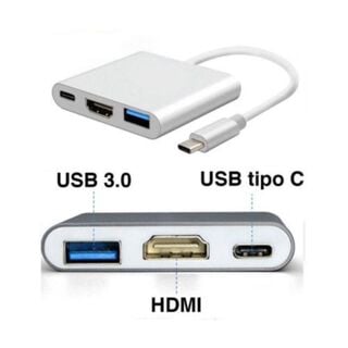 Cable adaptador Tipo C a HDMI, USB y tipo C,hi-res