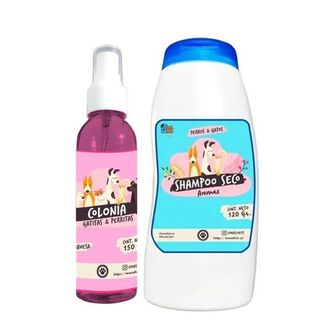 Kit Para Gato Shampoo Seco + Colonia Frambuesa-Coco,hi-res