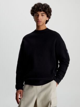Sweater Badge Relaxed Negro Calvin Klein,hi-res