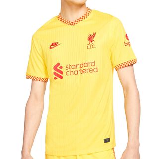 Camiseta Liverpool 2021/2022 Tercera Amarilla Original Nike,hi-res