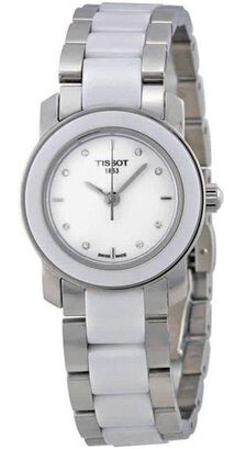 Reloj Tissot T-trend Mujer Ceramico Esfera Blanca,hi-res