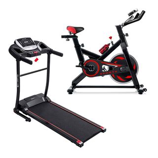 Pack Bicicleta Spinning Go Fitness + Trotadora Eléctrica MP3 y Altavoces,hi-res