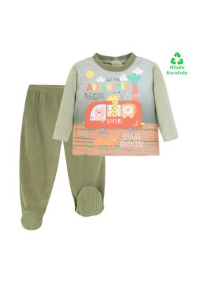 Pijama Bebé Niño Polar Sustentable H2O Wear Verde,hi-res