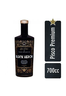 Pisco Ahumado Premium Black Heron 1 Unidad 700cc,hi-res