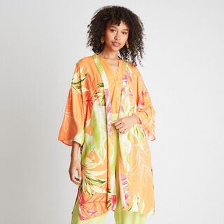 Tapado Kimono Manga Codo Estampado,hi-res