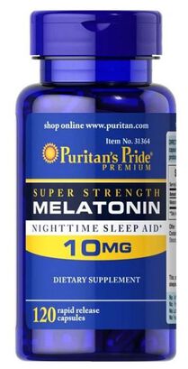 Puritans Pride Melatonina 10 mg 120 cápsulas,hi-res