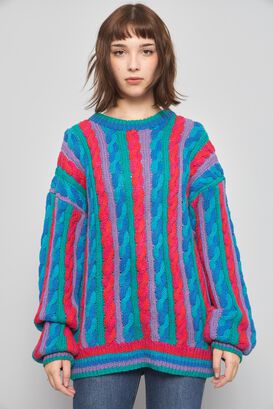 Sweater casual  multicolor north is talla L 938,hi-res
