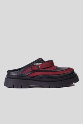 Zapato Cuero Mule Adriático Rojo Negro Landazuri,hi-res