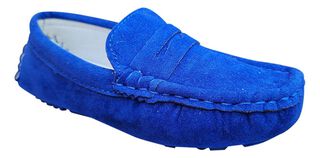 Zapato Mocasin Casual De Niños Suela Plana Ligero Azul 7477,hi-res