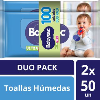 Toallitas Húmedas Babysec Ultra pack 100 un,hi-res