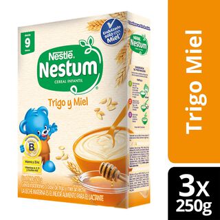 Cereal Infantil NESTUM® Trigo y Miel 250g Pack X3,hi-res