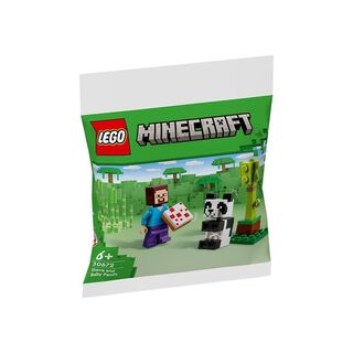 Lego Minecraft Steve Y Panda Bebe 30672 - Crazygames,hi-res