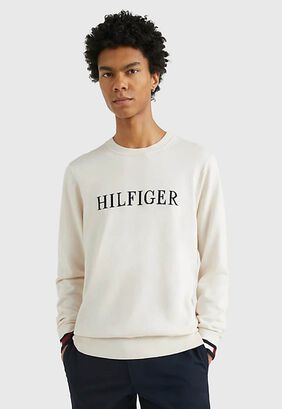 Sweater Heritage Logo Blanco Tommy Hilfiger,hi-res