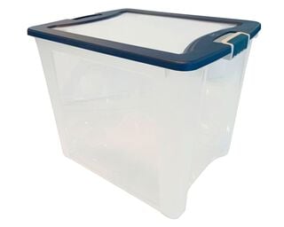 Caja organizadora Clarity transparente/azul denim 91 lt,hi-res