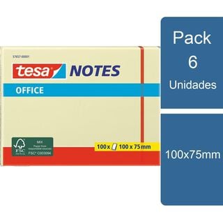 Pack 6 Notas Adhesivas 100x75mm tesa,hi-res