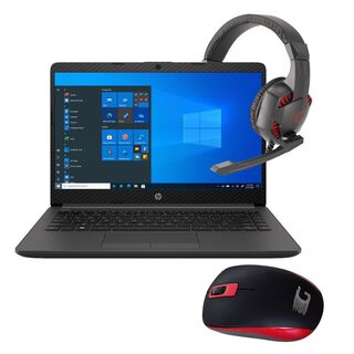 Kit Notebook HP 240 G8 i3 - 8GB RAM + Audífonos con Micrófono + Mouse G4U Rojo,hi-res