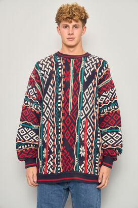 Sweater casual  multicolor cotton tra talla Xl 497,hi-res