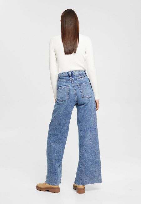Jeans De Pierna Ancha Mujer Esprit - Jeans Pantalones | Paris.cl