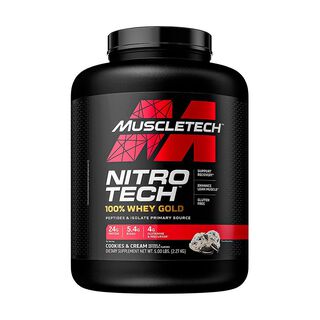 PROTEINA 100% WHEY GOLD NITROTECH - 5 LBS - COOKIES & CREME,hi-res