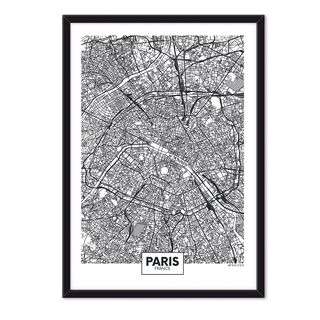Cuadro Individual  Mapa Paris ,hi-res