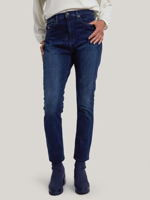 JEANS SYLVIA SKINNY TALLE ALTO AZUL TOMMY JEANS,hi-res