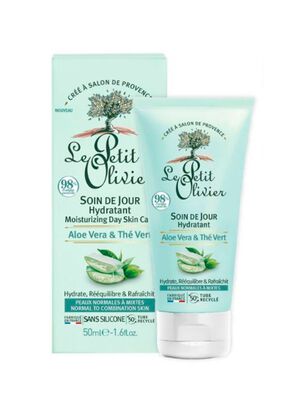 Crema Facial Mixta Aloe Vera Te Verde Le Petit Olivier 50 Ml,hi-res