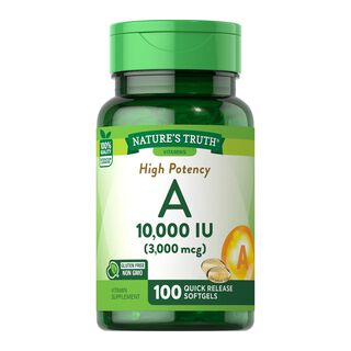 Vitamina A 3.000 MCG (10,000 UI) - 100 Softgels,hi-res