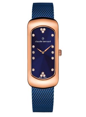 Reloj Claude Bernard Fashion Acero Azul Mujer,hi-res