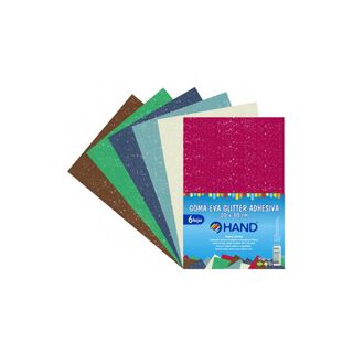 Pack 60 Hojas Goma Eva Glitter Adhesiva 20x30cms Colores - PS,hi-res