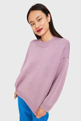 Sweater Básico Holgado Lila Nicopoly,hi-res