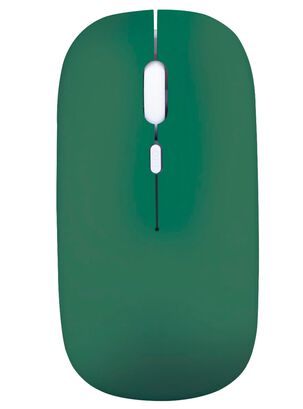 Mouse Inalambrico Recargable Bluetooth Receptor USB Verde,hi-res