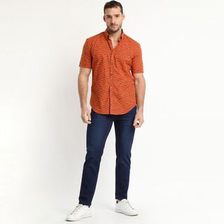 Camisa Estampada Diseño Mc Naranja,hi-res