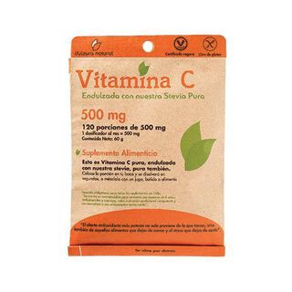 Vitamina C 500 mg x 120 porciones dulzura natural,hi-res