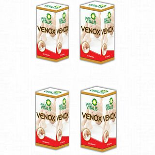 pack 4 frascos Venox 90 capsulas c/u Grosellero Castaño Uva Jengibre,hi-res