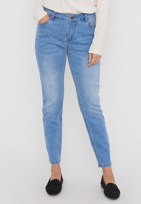 Jeans Mujer Skinny 1 Boton Azul Claro Corona,hi-res