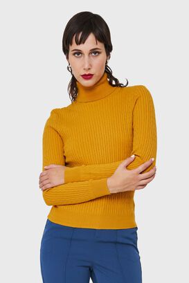 Sweater Tipo Cadenetas Mostaza Nicopoly,hi-res