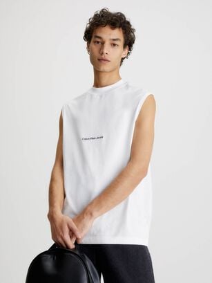 Camiseta holgada de tirantes Blanco Calvin Klein,hi-res