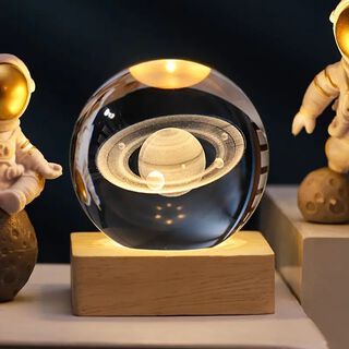 Lámpara Bola de Cristal  Saturno,hi-res