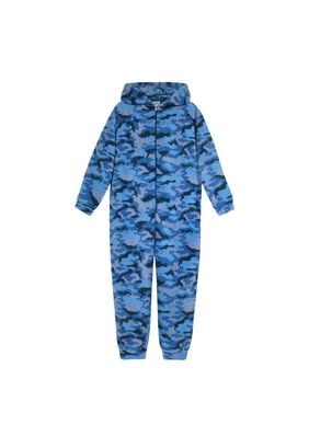 Pijama Teens Niño Polar Camuflaje H2O Wear Azul,hi-res