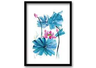 Cuadro 40x30 cm ilustración Acua flor,hi-res